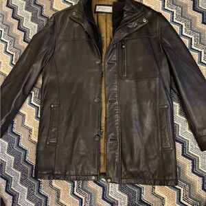 Marc New York -Men's Black Leather Jacket size L